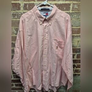 Tommy hilfiger men's burden down pink shirt XXL 2XL